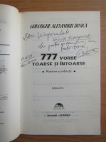 Gh. Alex. Dinica - Vorbe toarse si intoarse (cu autograful autorului)