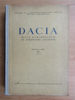Dacia. Revue d'archeologie et d'histoire ancienne (volumul 3)