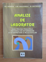 Gh. Manole - Analize de laborator