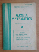 Revista Gazeta Matematica, anul LXXXIV, nr. 4, 1979