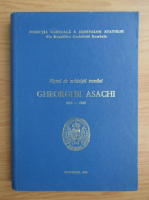 Figuri de arhivisti romani. Gheorghe Asachi, 1788-1869