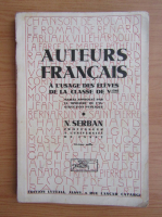 N. Serban - Extraits des auteurs francais a l'usage des eleves de la classe de V-eme (1944)