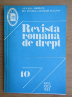 Revista romana de drept, anul XXXIX, nr. 10, 1983