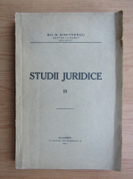 Gh. D. Dimitrescu - Studii juridice (volumul 3, 1942)