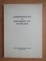 Constitution act and parliament act of Finland