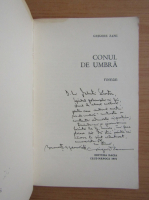Grigore Zanc - Conul de umbra (cu autograful si dedicatia autoruluiu)