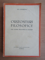 Ion Zamfirescu - Orizonturi filosofice (1942)