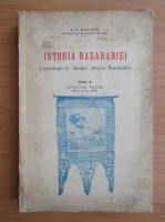 Alexandru Boldur - Istoria Basarabiei (volumul 1, 1937)