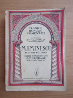 D. Murarasu - M. Eminescu. Scrieri politice (1931)