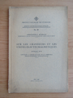 C. I. Budeanu - Sur les grandeurs et les unites electromagnetiques (nr. 33, 1938)