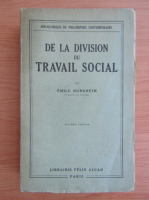 Emile Durkheim - De la division du travail social (1932)