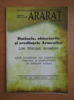 Datinile, obiceiurile si credintele Armenilor din Tarile Romane