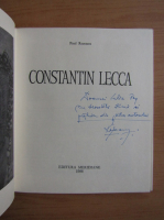 Paul Rezeanu - Constantin Lecca (cu autograful autorului)