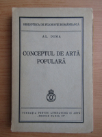 Al. Dima - Conceptul de arta populara (1939)