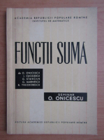 O. Onicescu - Seminar de functii suma