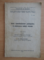 Gheorghe Popescu-Ulmu - Rolul constitutiunilor psihopatice in producerea bolilor mintale (1936)