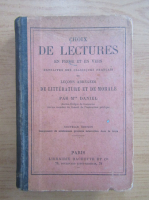 Choix de lectures en prose et en vers