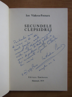Ion Vaduva Poenaru - Secundele clepsidrei (cu autograful autorului)