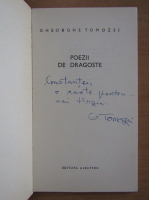 Gheorghe Tomozei - Poezii de dragoste (cu autograful autorului)