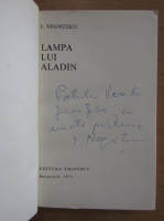 I. Negoitescu - Lampa lui Aladin (cu autograful autorului)