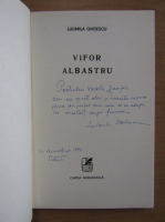 Ludmila Ghitescu - Vifor albastru (cu autograful autoarei)