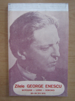 Programul Zilele George Enescu, Botosani, Liveni, Dorohoi, 28-30 august 1970