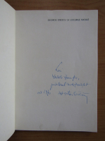 Victor Craciun - George Enescu si locurile natale (cu autograful autorului)
