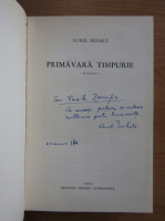 Aurel Mihale - Primavara timpurie (cu autograful autorului)