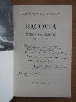 Agatha Grigorescu Bacovia - Bacovia (cu autograful autorului)