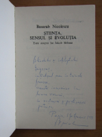 Basarab Nicolescu - Stiinta, sensul si evolutia. Eseu asupra lui Jakob Bohme (cu autograful autorului)