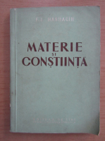 F.I. Hashacih - Materie si constiinta