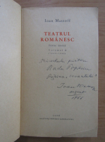 Ioan Massoff - Teatru romanesc (volumul 2, cu autograful autorului)