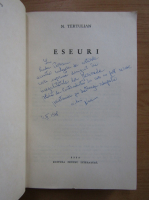 N. Tertulian - Eseuri (cu autograful autorului)