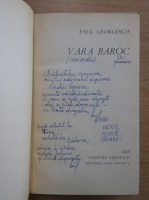 Paul Georgescu - Vara baroc (cu autograful autorului)