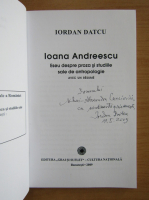 Iordan Datcu - Ioana Andreescu (cu autograful autorului)
