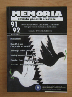 Memoria. Revista gandirii arestate, nr. 91-92, 2015