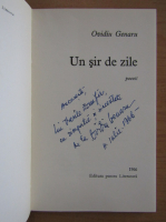 Ovidiu Genaru - Un sir de zile (cu autograful autorului)