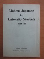 Modern japanese for university students (partea III)