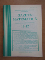 Gazeta Matematica, anul XCVI, nr. 11-12, 1991