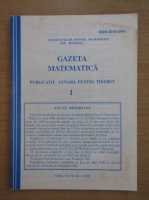 Gazeta Matematica, anul XCVII, nr. 1, 1992