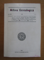 Arhiva Genealogica, anul III, nr. 3-4, 1996