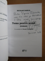 Nicolae Dabija - Tema pentru acasa (cu autograful autorului)