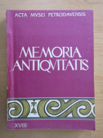 Memoria Antiquitatis (volumul 18, 1992)