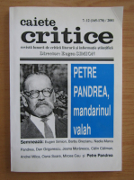 Revista Caiete Critice, nr. 7-12 (165-170), 2001