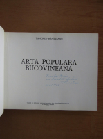 Tancred Banateanu - Arta populara bucovineana (cu autograful autorului)