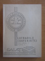 Lucrarile conferintei (volumul 1, tema 1)