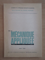 Revista Mecanique appliquee, tomul 30, nr. 1, ianuarie-februarie 1985