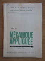 Anticariat: Revista Mecanique appliquee, tomul 30, nr. 5, septembrie-octombrie 1985