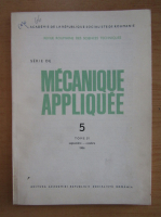 Revista Mecanique appliquee, tomul 31, nr. 5, septembrie-octombrie 1986