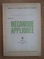 Revista Mecanique appliquee, tomul 31, nr. 6, noiembrie-decembrie 1986